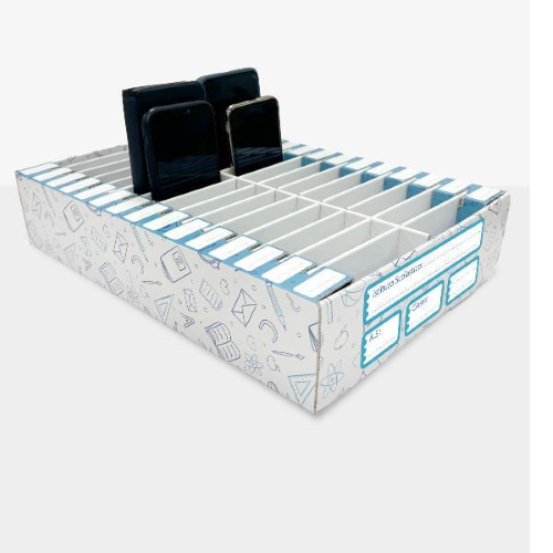 Contenitore portacellulari in cartone c/stampa 30 posti Industria Umbra